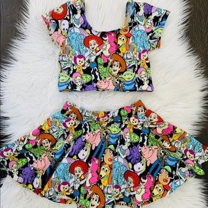 Toddler toy story two piece crop set